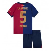 Barcelona Inigo Martinez #5 Koti Peliasu Lasten 2024-25 Lyhythihainen (+ Lyhyet housut)